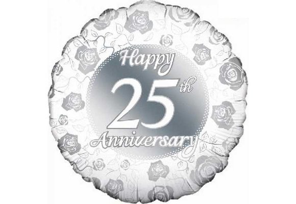 SALE > Happy 25th Anniversary - 18 inch - Oaktree.