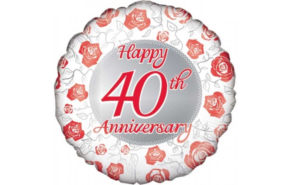 SALE > Happy 40th Anniversary - 18 inch - Oaktree