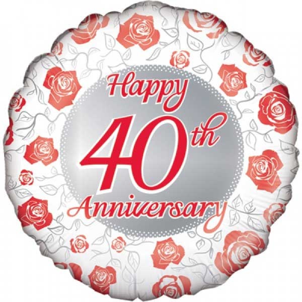 SALE > Happy 40th Anniversary - O18"/45cm