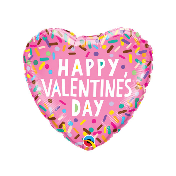 MICRO - HEART Sprinkles Valentine's - 9 inch - Qualatex - VOL
