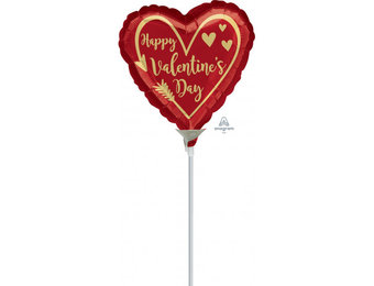 MICRO - HEART Valentine's Day - Gold Arrow - 9 inch -Anagram