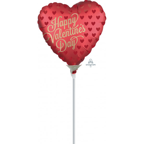 MICROFOIL - HEART Valentine's Day - Sangria Satin - 9 inch - Anagram