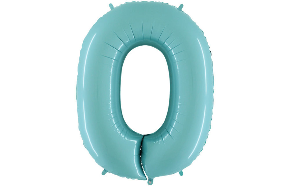 Cijfer Light Blue 0 - Grabo - 40 inch
