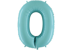 Cijfer Light Blue 0 - Grabo - 40 inch