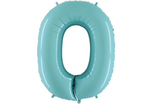 Cijfer Light Blue 0 - Grabo - 40 inch