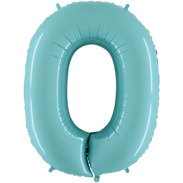 Cijfer Light Blue 0 - Grabo - 40 inch