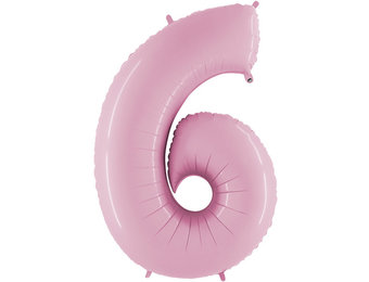 Cijfer Pastel Pink 6 - G40"/101cm