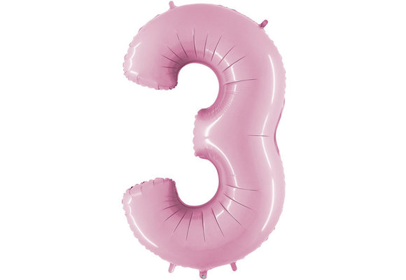 Cijfer Pastel Pink 3 - G40"/101cm
