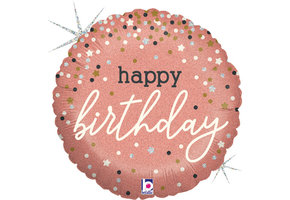 MICROFOIL - Birthday Rose Gold Confetti - 9 inch - Betallic