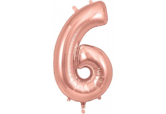 Cijfer Rose Gold 6 - O34"