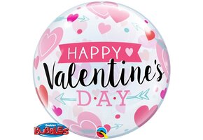 BUBBLE Arrows & Hearts Valentines - 22 inch - Qualatex