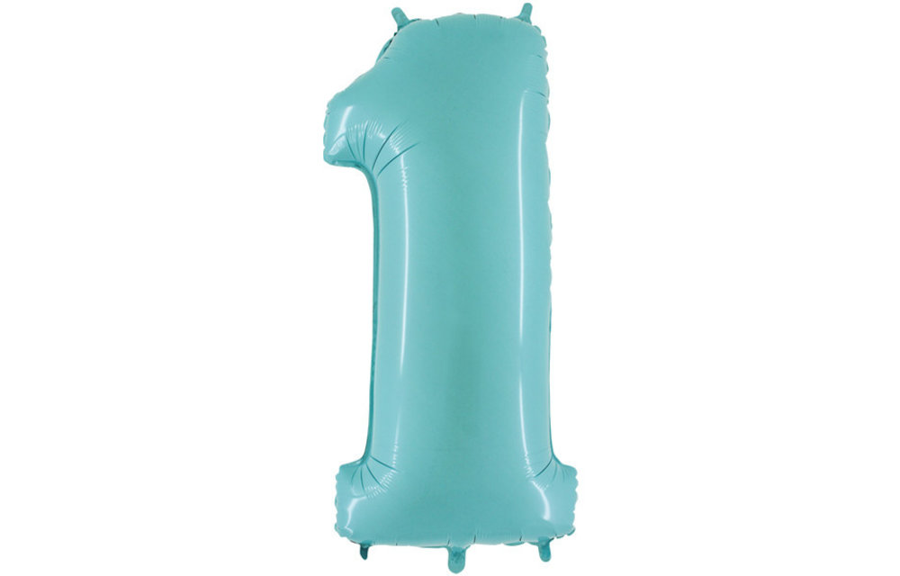 Cijfer Light Blue 1 - Grabo - 40 inch