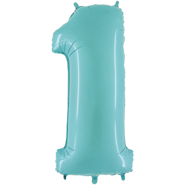 Cijfer Light Blue 1 - Grabo - 40 inch