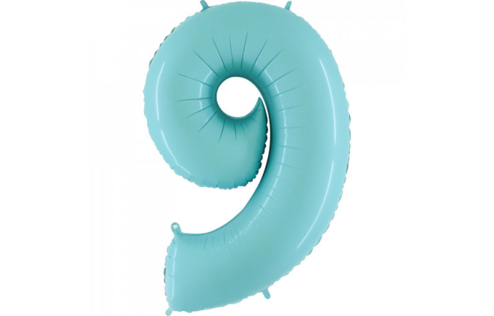 Cijfer Light Blue 9 - Grabo - 40 inch