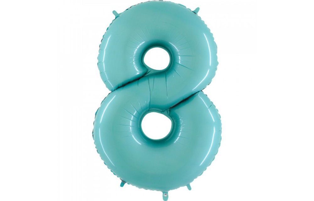 Cijfer Light Blue 8 - Grabo - 40 inch