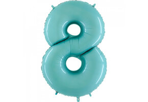 Cijfer Light Blue 8 - Grabo - 40 inch