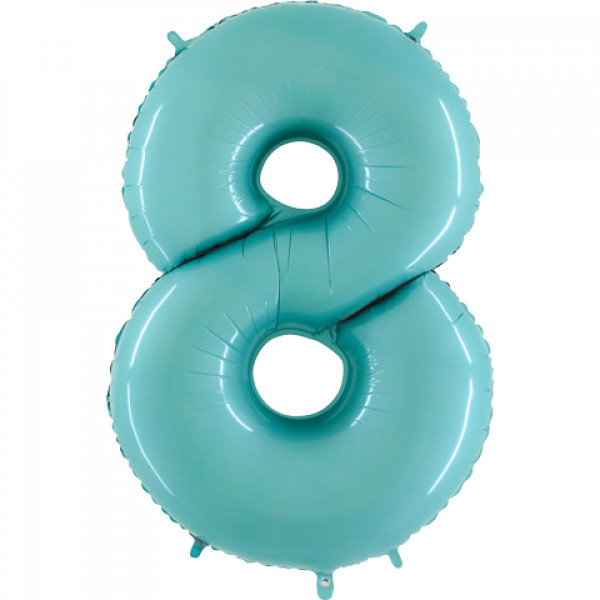 Cijfer Light Blue 8 - Grabo - 40 inch