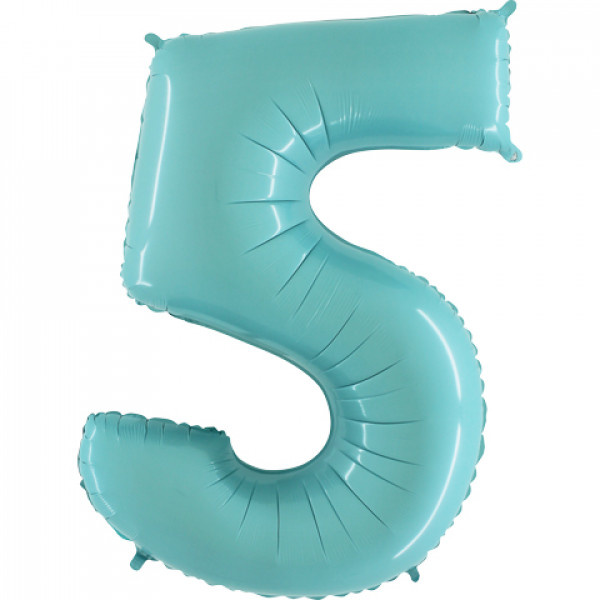 Cijfer Pastel Blue 5 - G40"/101cm