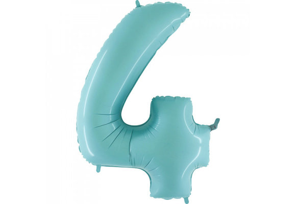 Cijfer Pastel Blue 4 - G40"/101cm