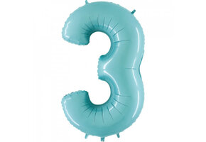Cijfer Light Blue 3 - Grabo - 40 inch