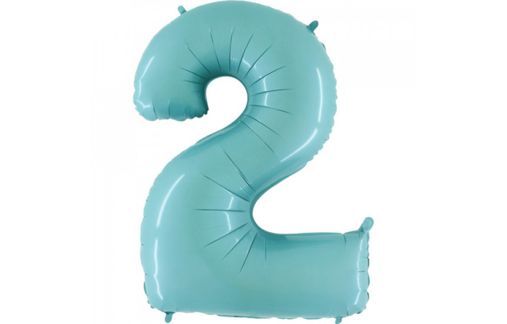 Cijfer Light Blue 2 - Grabo - 40 inch