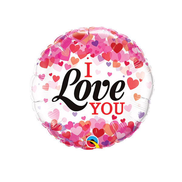 MICROFOIL - Confetti Hearts I Love You - Q9" leeg