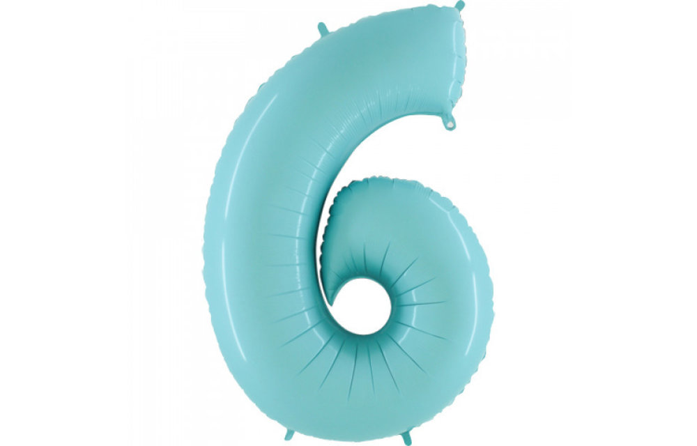 Cijfer Light Blue 6 - Grabo - 40 inch