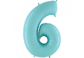 Cijfer Light Blue 6 - G40"/101cm