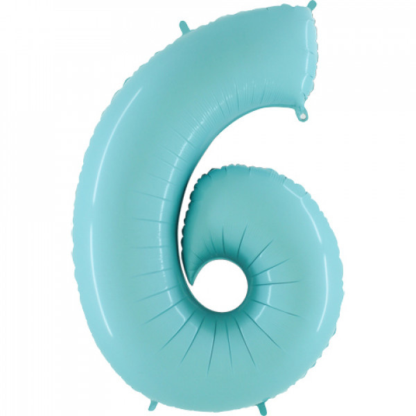 Cijfer Light Blue 6 - Grabo - 40 inch