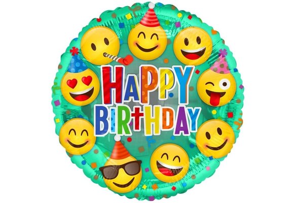 ECO - Bday Happy Faces - 18 inch - Kaleidoscope