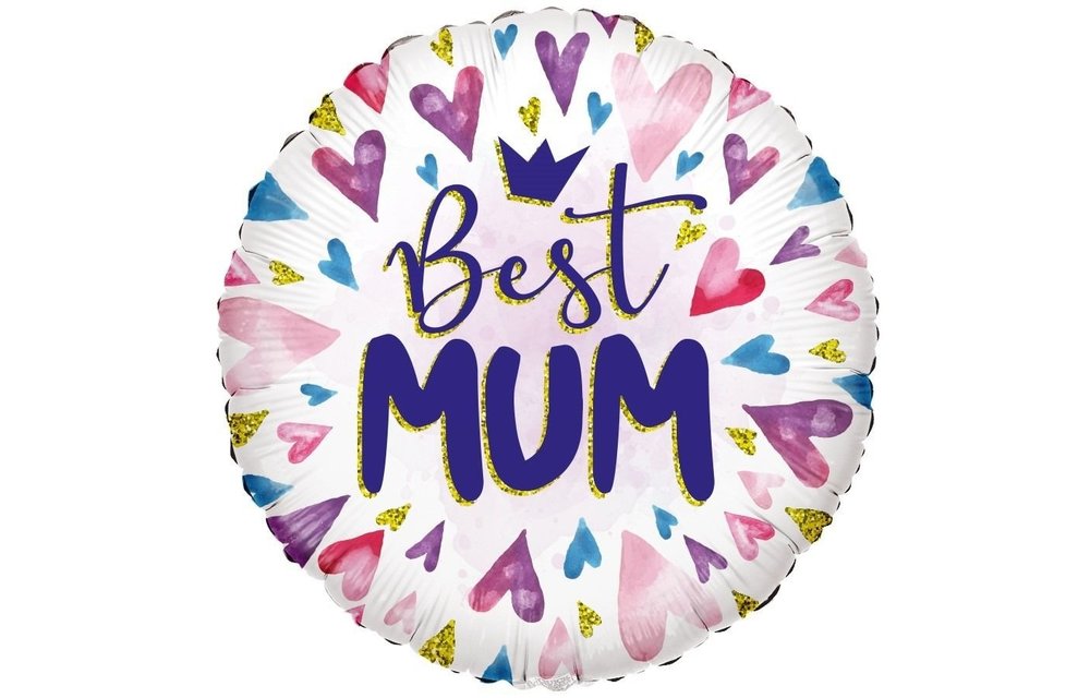 ECO - Best Mum Hearts - 18 inch - Kaleidoscope