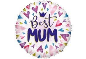 SALE > ECO - Best Mum Hearts - 18 inch - Kaleidoscope
