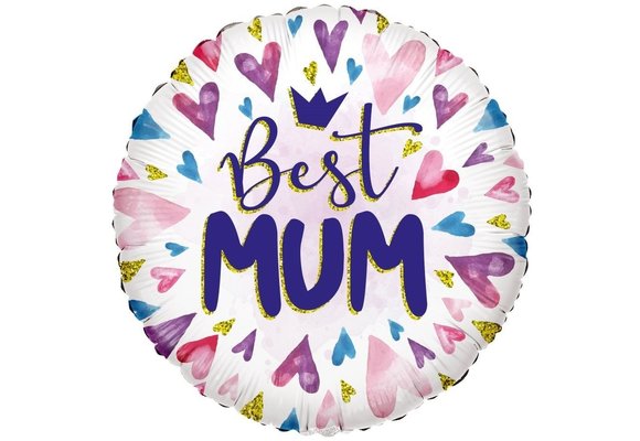 ECO - Best Mum Hearts - 18 inch - Kaleidoscope.