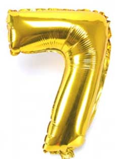 Cijfer Gold 7 - 24 inch - 2 stuks