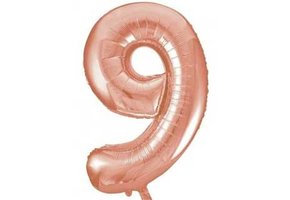 Cijfer Rose Gold 9 - HA24"/60cm- 2 stuks