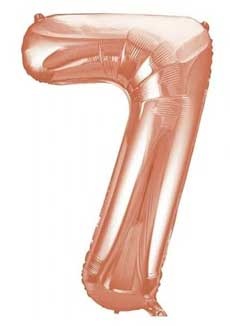 Cijfer Rose Gold 7 - HA24"/60cm- 2 stuks