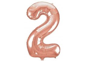 Cijfer Rose Gold 2 - HA24"/60cm- 2 stuks