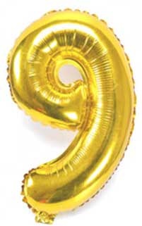 Cijfer Gold 9 - HA24"/60cm- 2 stuks