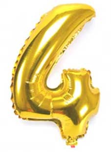 Cijfer Gold 4 - 24 inch - 2 stuks
