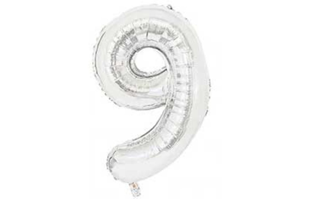 Cijfer Silver 9 - 24 inch - 2 stuks