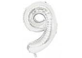 Cijfer Silver 9 - HA24"/60cm- 2 stuks