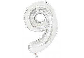 Cijfer Silver 9 - 24 inch - 2 stuks
