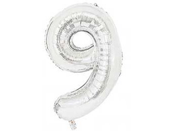Cijfer Silver 9 - HA24"/60cm- 2 stuks