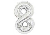Cijfer Silver 8 - HA24"/60cm- 2 stuks