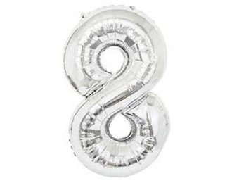 Cijfer Silver 8 - HA24"/60cm- 2 stuks