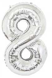 Cijfer Silver 8 - HA24"/60cm- 2 stuks