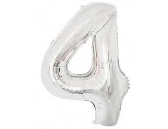 Cijfer Silver 4 - HA24"/60cm- 2 stuks