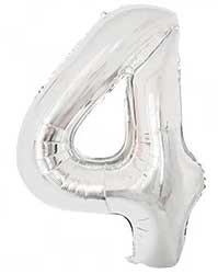 Cijfer Silver 4 - HA24"/60cm- 2 stuks