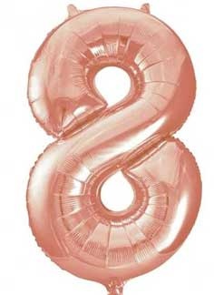 Cijfer Rose Gold 8 - HA24"/60cm
