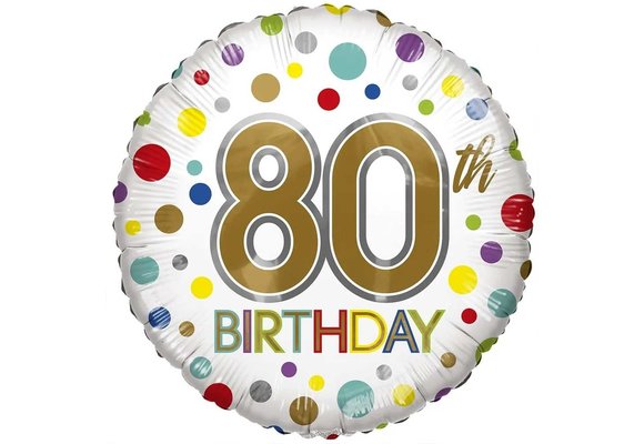 ECO - Birthday - 80 - 18 inch - Kaleidoscope